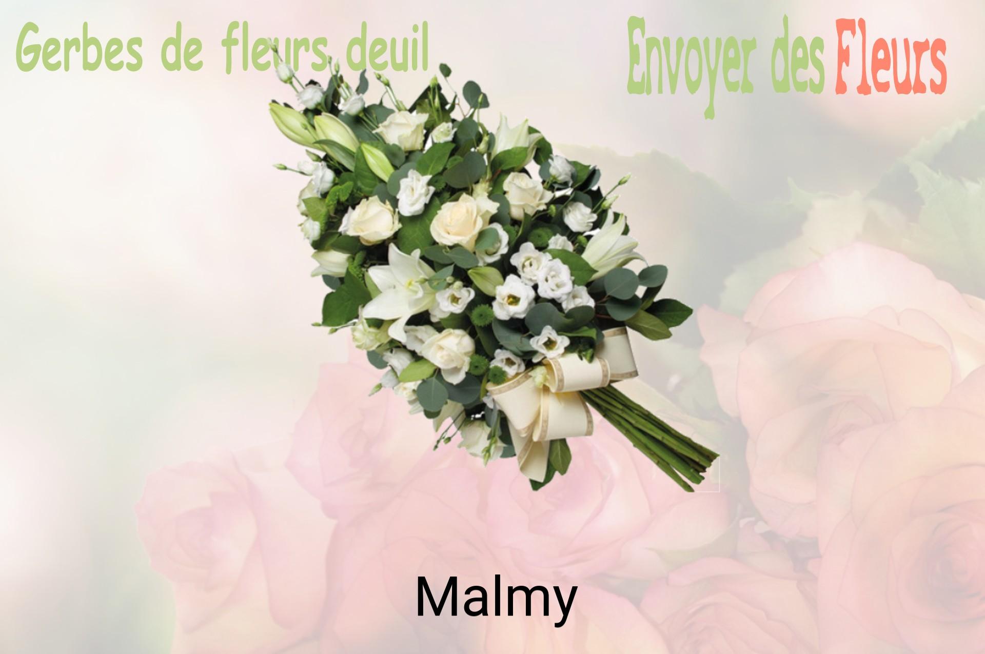 Gerbe de fleurs de deuil livrée à Malmy